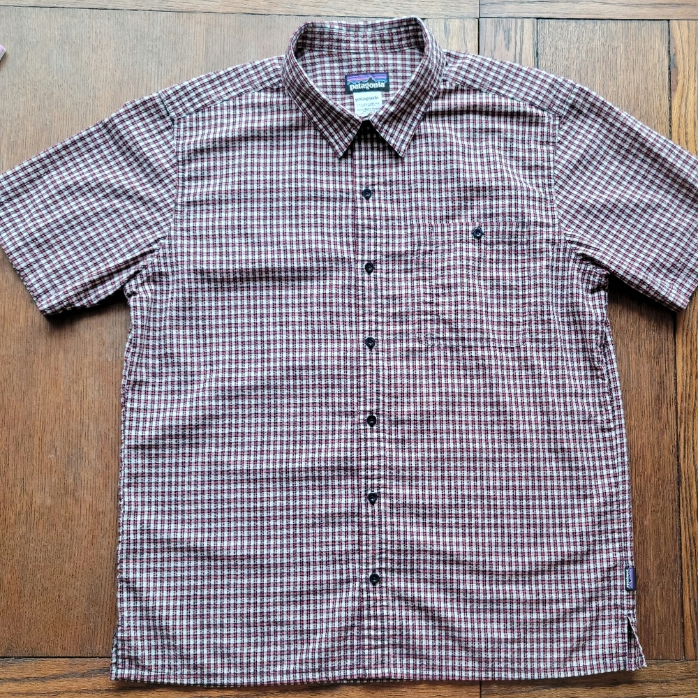 Patagonia Puckerware Seersucker Button Shirt -Sz L